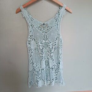 Crocheted Sage Green Beach Top